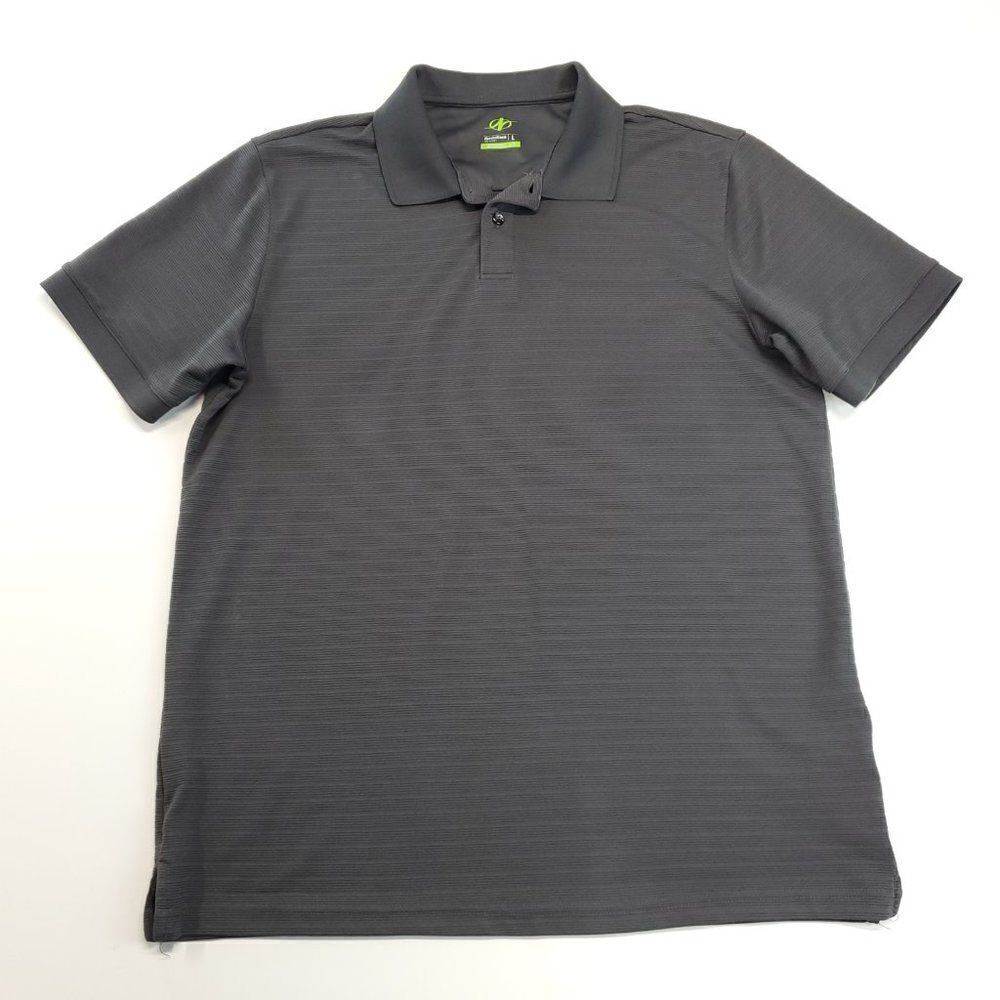 Nordic Track Men's Athletic Fit Polo Shirt Gray Short Sleeve A Size Large